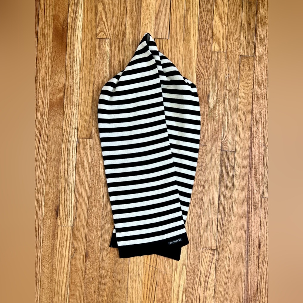 Marimekko Striped Scarf | Black & Off-White
